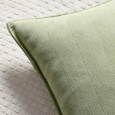 Produktbild von 2er Set Kissenbezüge 40x40 cm in Grün aus Chenille für Sofakissen