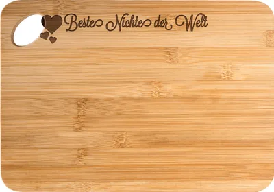 Produktbild von Mr. & Mrs. Panda schneidbrett Nichte - Transparent - Geschenk, Holzbrettchen, Beste, Frühstücksbrettchen, Patenonkel, Schneidebrett, Holzbrett, Tochter des Bruders