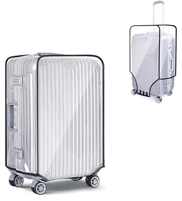 Imagen del producto de Funda transparente para maleta, de PVC, 76 cm, protección para viajes