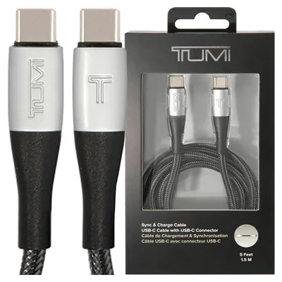 Obrázok produktu pre Tumi Tuccsusbc Usb-C - Usb-C 1,5 M Rýchlonabíjací Kábel Čierny/Čierny