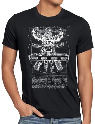Produktbild von style3 Vitruvianischer Wookiee Herren T-Shirt kashyyyk vinci chewie