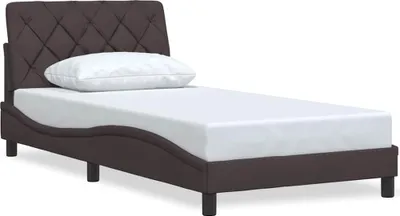Obrázok produktu pre vidaXL Rám postele bez matraca tmavohnedý 100x200 cm látka