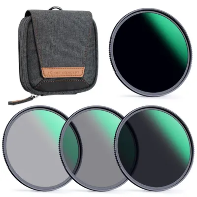 Produktbild von ND-Filterset Graufilter Neutraldichtefilter - 95 mm - ND4 ND8 ND64 ND1000 - Mit Filtertasche