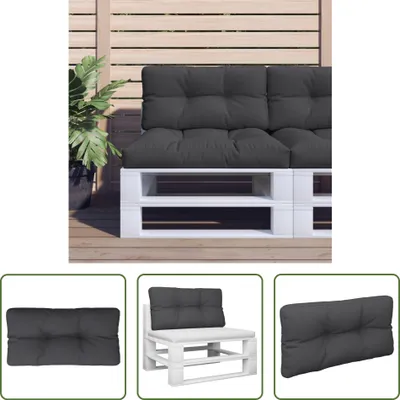 Immagine prodotto di The Living Store Cuscino per pallet Nero 70x40x12 cm Tessuto