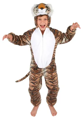 Immagine prodotto di Costume da tigre per bambini piccoli marrone-nero-bianco - 98/104 (3-4 anni)