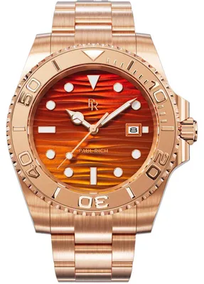 Produktbild von Paul Rich PR-46711 Herrenuhr Crystal Bay Sunset Beach Rose Gold Orange 40mm 5ATM