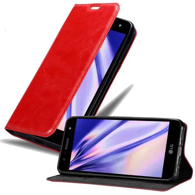 Image de Cadorabo Housse pour LG X POWER 3 Housse de protection rouge Housse pour portable Etui Case Cover Fermeture magnétique