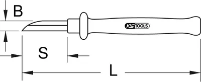 Obrázok produktu pre KS Tools Izolovaný nôž na káble, 200 mm, 117.1390