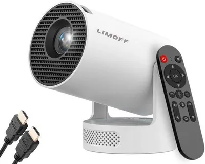 Obrázek produktu pro Mini projektor s podporou 1080P Full HD, přenosný projektor s Wi-Fi 6 a Bluetooth 5.4, nativní rozlišení 720P, automatická korekce obrazu, 180° rotace, HDMI