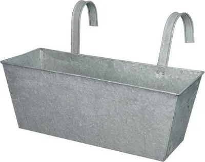 Produktbild von Verzinkter Metallplanter 40x15x15cm 7500ml Anthrazit