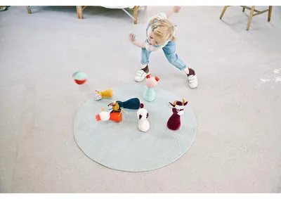 Immagine prodotto di Gioco del bowling della fattoria Lilliputiens - Il mio primo set da bowling morbido per i più piccoli