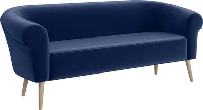 Produktbild von MEBLINI Mini Sofa 3-Sitzer für Wohnzimmer - Mini Lounge für drei Personen - Küchensofa - Sofa Klein - EMILIA - 3 - Blau Samt