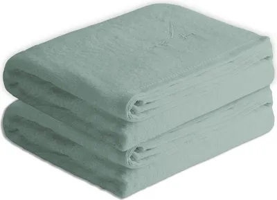 Produktbild von Sansibar Sylt Badetuch Saunatuch 2er Set Frottier-Serie „Classic“, smaragd, hochwertig gesticktes Sansibar Säbel-Logo, hautfreundlich