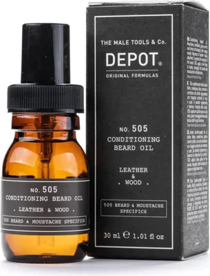 Zdjęcie produktu dla Depot olejowy balsam No. 505 Conditioning Beard Oil Leather & Wood 30 ml