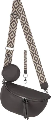 Produktbild von Bauchtasche Umhängetasche Crossbody-Bag Kunstleder Italy-Design D.GREY (53096)