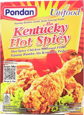 Produktbild von Pondan Kentucky Hot Spicy Chicken Mehl Tepung Bumbu 200g