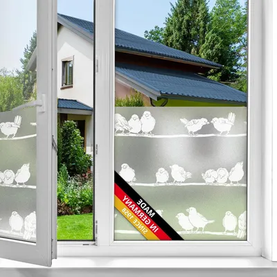 Zdjęcie produktu dla Folia okienna zapewniająca prywatność – folia przeciwwyglądowa – do dekoracji okien – statyczna i wielokrotnego użytku – 45 x 150 cm – design Filippa