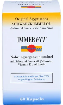 Produktbild von IMMERFIT Original Ägyptisches Schwarzkümmelöl Kapseln, 50 St. Kapseln