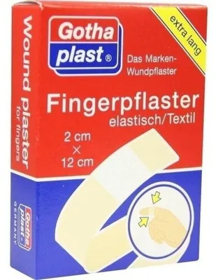 Productafbeelding van Vingerpleisters Gothaplast, 2 cm x 12 cm, 10 stuks.