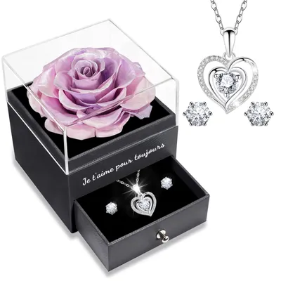 Productafbeelding van Necklace met Eeuwige Roos - Cadeau voor Vrouwen