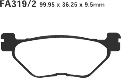 Produktbild von Bremsbeläge Hinterrad für Yamaha XV 1700 Road Star Warrior Baujahr 2003-2005 Bremsklotz von EBC - Neu