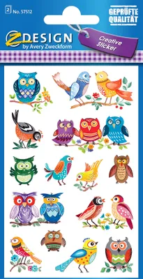 Produktbild von Zweckform 57512 Papiersticker Schmucketikett Vögel