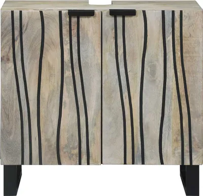 Image de vidaXL Armoire de lavabo avec étagère Blanc 62 x 33 x 58 cm Bois composite