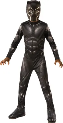 Zdjęcie produktu dla Rubies - Avengers Official - Czarna Pantera - klasyczny kostium Czarnej Pantery - rozmiar 5-6 lat - kostium superbohatera dla dzieci Marvel z kombinezonem i maską - idealny na Halloween, karnawał