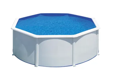 Produktbild von Gre Stahlwandpool in weiß KIT300QGRE, rund, Ø300 x 120 cm