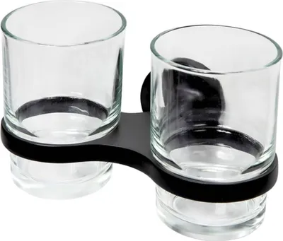 Produktbild von Haceka Aspen Dubbele Bekerhouder 15,4x10,2x9,5 cm Zwart