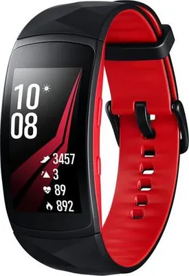 Imagen del producto de Samsung Gear Fit2 Pro, pantalla de 3,81 cm (1.5"), tecnología SAMOLED, GPS, batería de 200 mAh, resistente al agua, color rojo