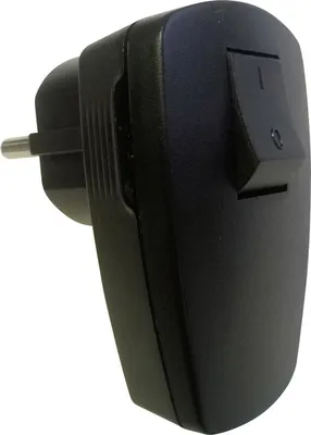 Produktbild von GAO Schuko-Winkelstecker Stecker mit Schalter abschaltbar schwarz 230V