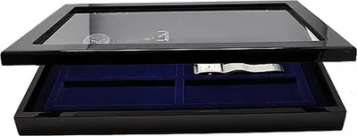 Produktbild von Holz VITRINE für Armbanduhren KASESETTE Holzrahmen 5937 NEU