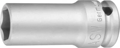 Productafbeelding van Asw krachtschroefbit, 17 mm, 1/2 inch, 4-kant, DIN 3121, lange uitvoering.