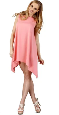 Produktbild von Minikleid Asymmetrisch Tunika; Lachs XL/42