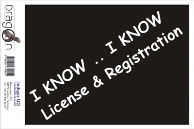 Produktbild von Aufkleber / Autoaufkleber - JDM / Die cut / Auto / OEM - I know License & Registration 210x60mm silber - Heckscheibe / Heckscheibenaufkleber
