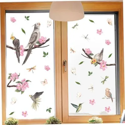 Produktbild von Fensterfolie Selbstklebend Dekorative Fensterfolie Für Wohnzimmer Schlafzimmer Fensteraufkleber Fensterdekoration Fensteraufkleber