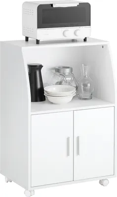 Obrázok produktu pre SoBuy® Kuchynská skrinka, skrinka na mikrovlnnú rúru s 2 policami a 2 dvierkami, FRG241