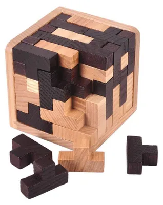 Produktbild von Omgoods – Holzbaustein-Puzzle-Set mit 54 Teilen für Kinder und Erwachsene