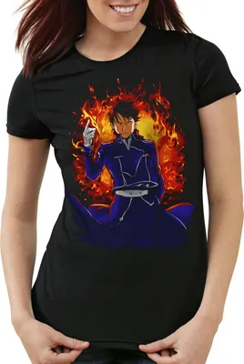 Produktbild von style3 Roy Mustang Alchemist Damen T-Shirt fullmetal japan anime, Größe:XL