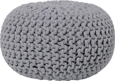 Obrázek produktu pro BELIANI Pouf tmavě šedá 100% bavlna kulatý Ø40 cm elegantní moderní