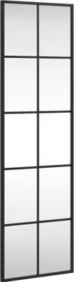 Zdjęcie produktu dla Lustro ścienne, czarne, 30x100 cm, prostokątne, żelazo