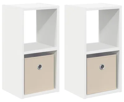 Produktbild von Eleganten-Stil Nachttisch, 2er Set, Beistelltisch,Modernes Design, Weiß 25,5x22x49,5 cm Holzwerkstoff - Nachttische & -schränke - Möbel26