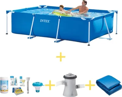 Obrázek produktu pro Rámový bazén Intex - 260 x 160 x 65 cm - včetně servisního balíčku WAYS, filtračního čerpadla a podkladové fólie