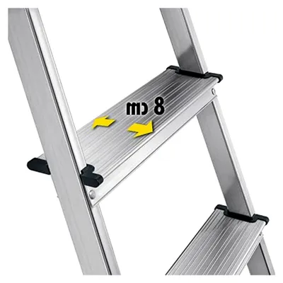 Produktbild von Stehleiter StandardLine 5 Stufen, belastbar bis 150 kg, mittelgroße Leiter aus Aluminium mit Ablage & Stabiler Holmführung, klappbare Aluleiter rostfrei, Aktuelles Modell L60, Germany