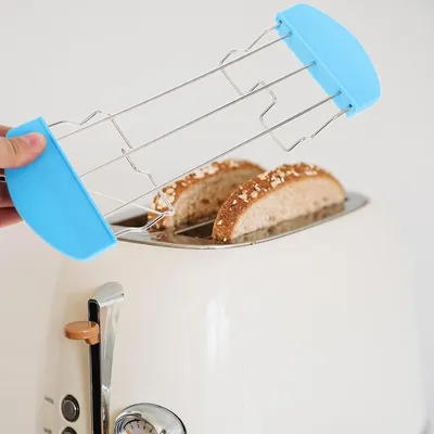 Produktbild von Toaster Warmhalterost aus Silikon, rostfrei und hochtemperaturbeständig mit Brotscheibenhalter
