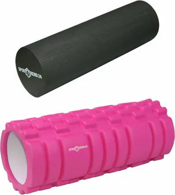 Produktbild von Faszienrollen Set | Massagerolle Bindegewebsrolle Schaumstoffrolle Schwarz Pink