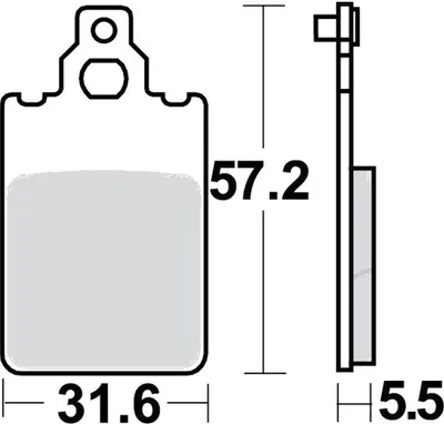 Zdjęcie produktu dla Klocki hamulcowe do tylnego koła motocykla Simson Schikra 125, rocznik 1998–2000, produkowane przez TRW – nowe