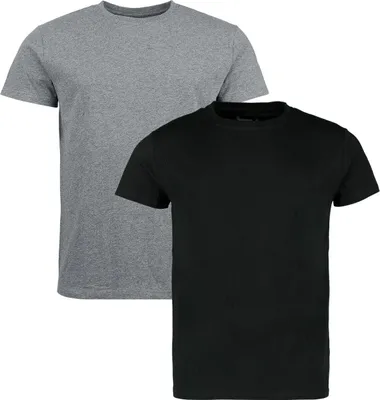 Produktbild von RED by EMP Herren schwarz/dunkelgraue basic T-Shirts S