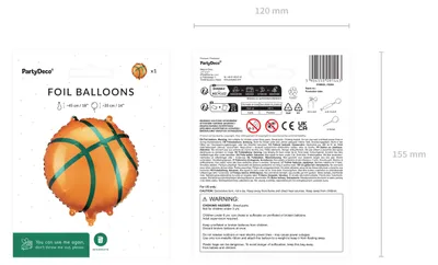 Produktbild von PartyDeco FB294, Spielzeugballon, Folie, Grün, Orange, Einfarbig, Universal, Rund